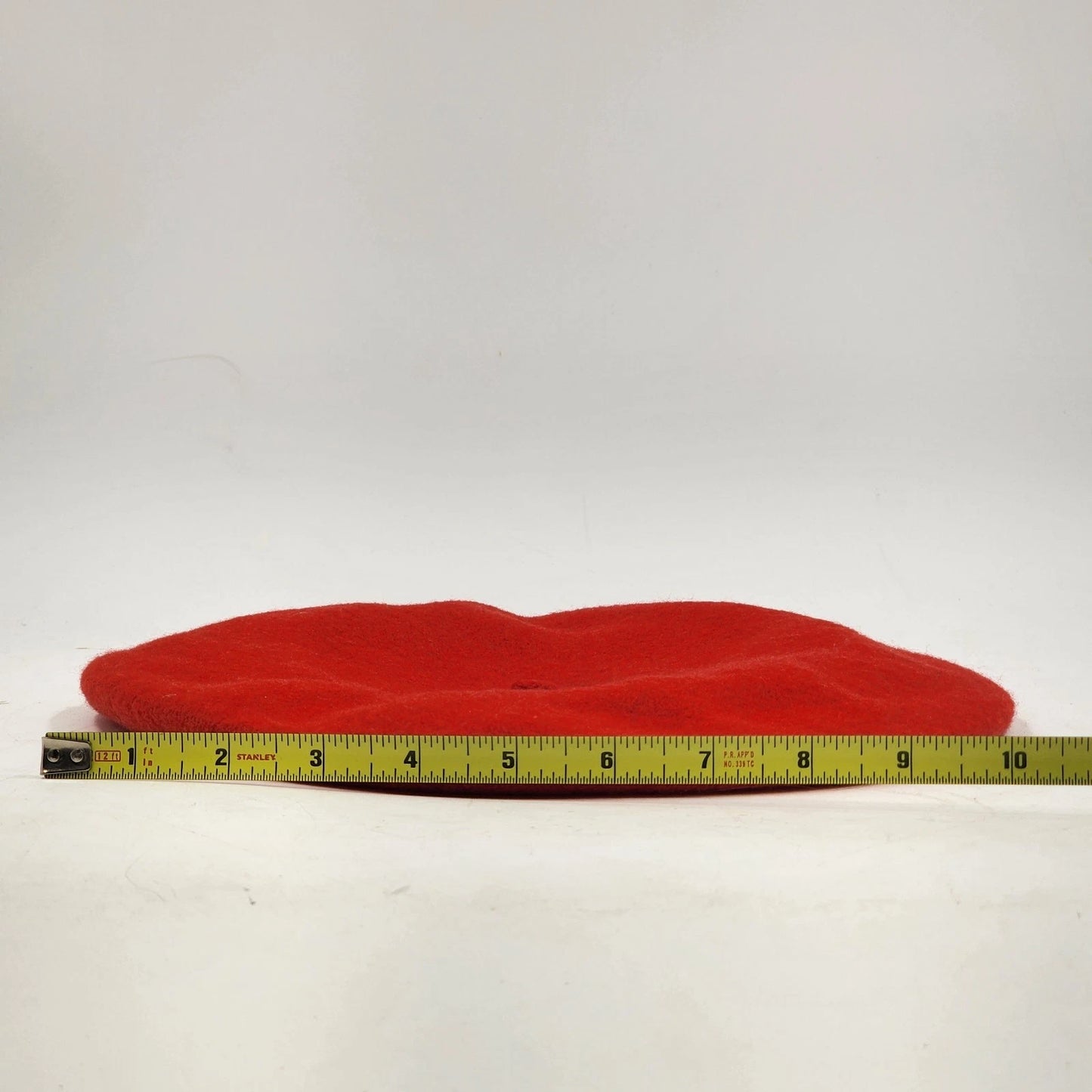 Lord & Taylor Red Wool Basque Beret Satin Lined French Style Hat Cap 11" Vintage