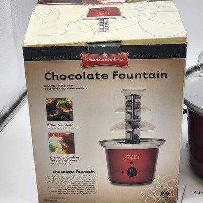 American Era Hot Chocolate Melting Fondue Fountain 3 Tier 12.5" Tall with Box