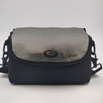Lowepro D-Res 50AW Camera Belt Bag Black/Gray 9x5x6" w/ Strap & Rain Hood