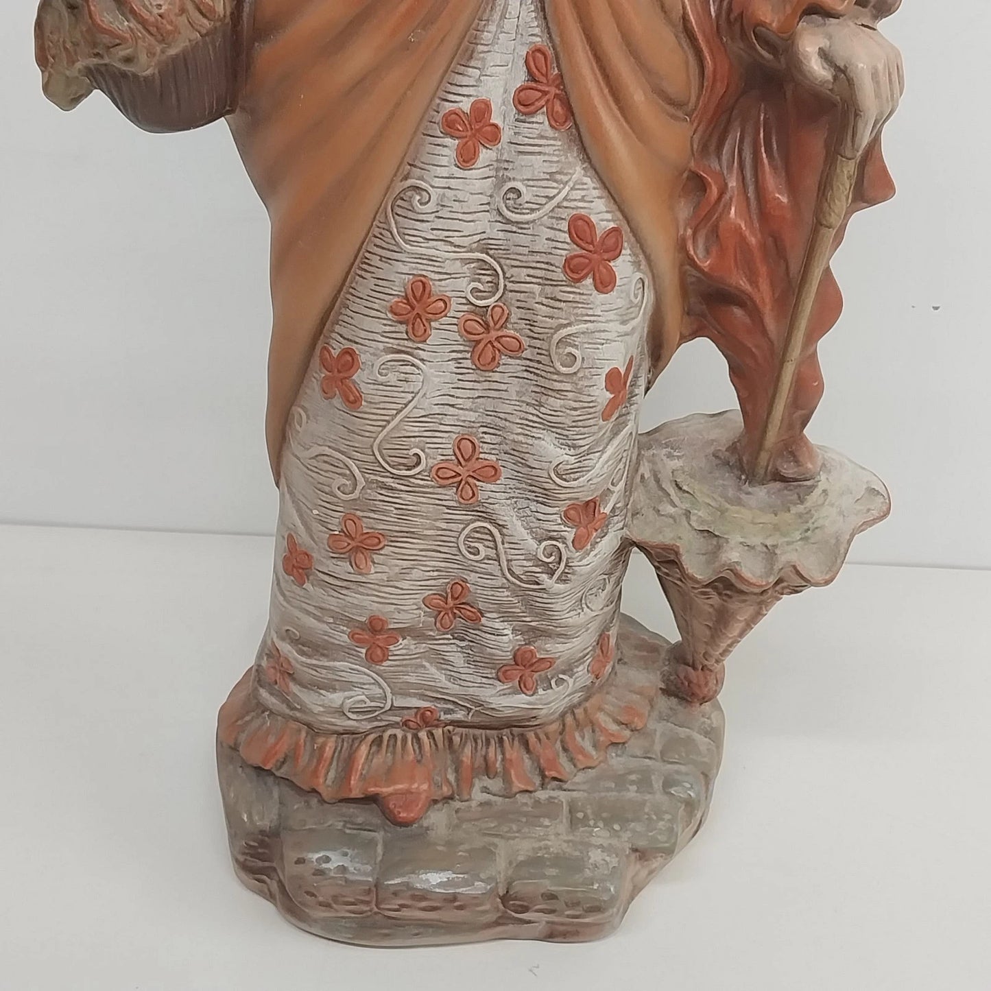 Atlantic Mold Western Woman Figurine 22in Ceramic Statue Prairie Lady Vintage