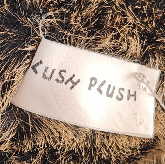 Brown Fur Teddy Bear Lush Plush Stuffed Animal 1985 Commonwealth Red Bowtie