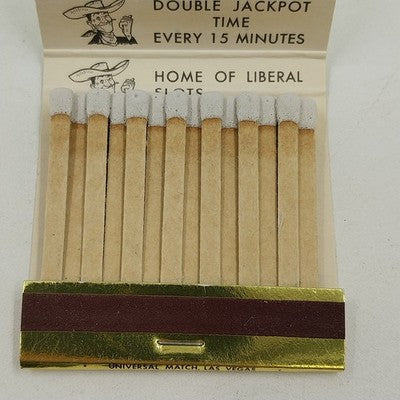 Pioneer Club Double Jackpot Downtown Las Vegas Full Matchbook Cowboy