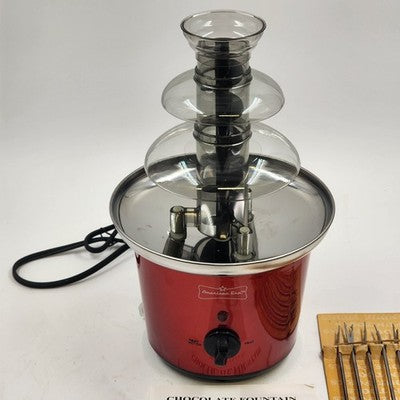 American Era Hot Chocolate Melting Fondue Fountain 3 Tier 12.5" Tall with Box