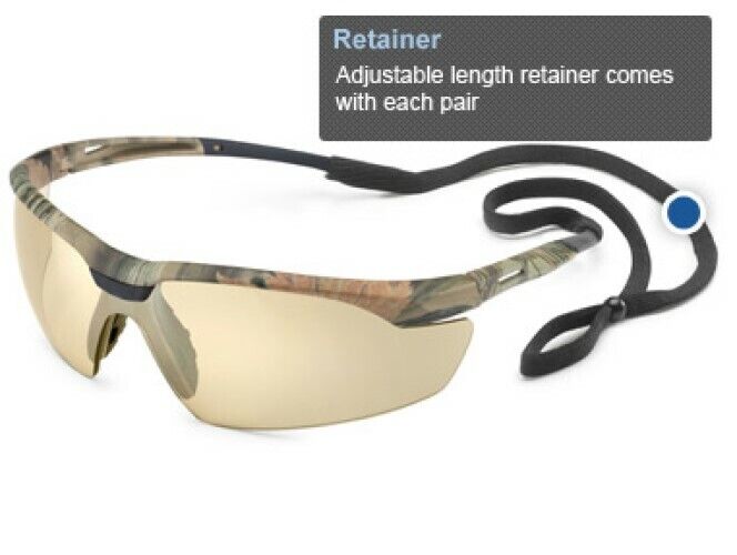 Gateway Conqueror Camouflage Yellow Anti Fog Safety Glasses w Cord ANSI Z87.1+