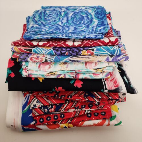 Lot Fabric Remnants Pieces Colorful Kids Outdoor Quilting Crafts Doll Clothes