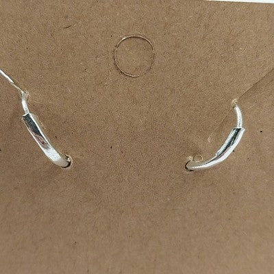 Silver Tone with Cobalt Blue Faceted Beads Dangle Drop Earring Leverback Closure