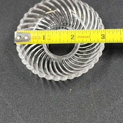 2 Cast Lead Crystal Babiche Candle Cup 3" Chandelier Light Lamp Parts