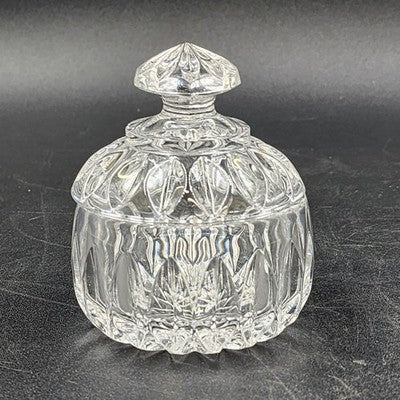 Gorham Crystal Althea Creamer & Sugar Bowl Set Elegant Cut Glass Vintage 1960s
