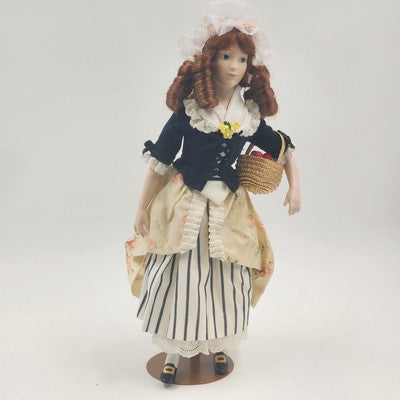 Franklin Heirloom Dolls Strawberry Girl Porcelain By Kate Lloyd Jones 1983 15"