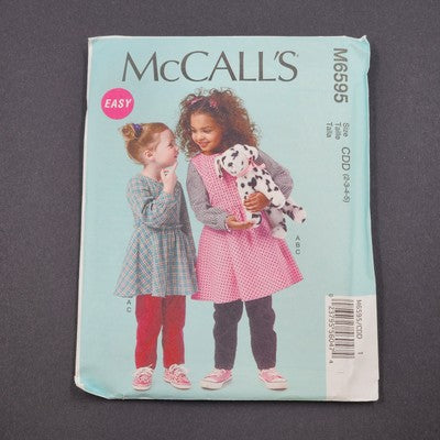 McCall's M6595 Sewing Pattern Uncut 2012 Girls Dress Jumper Pants Size CDD 2-5