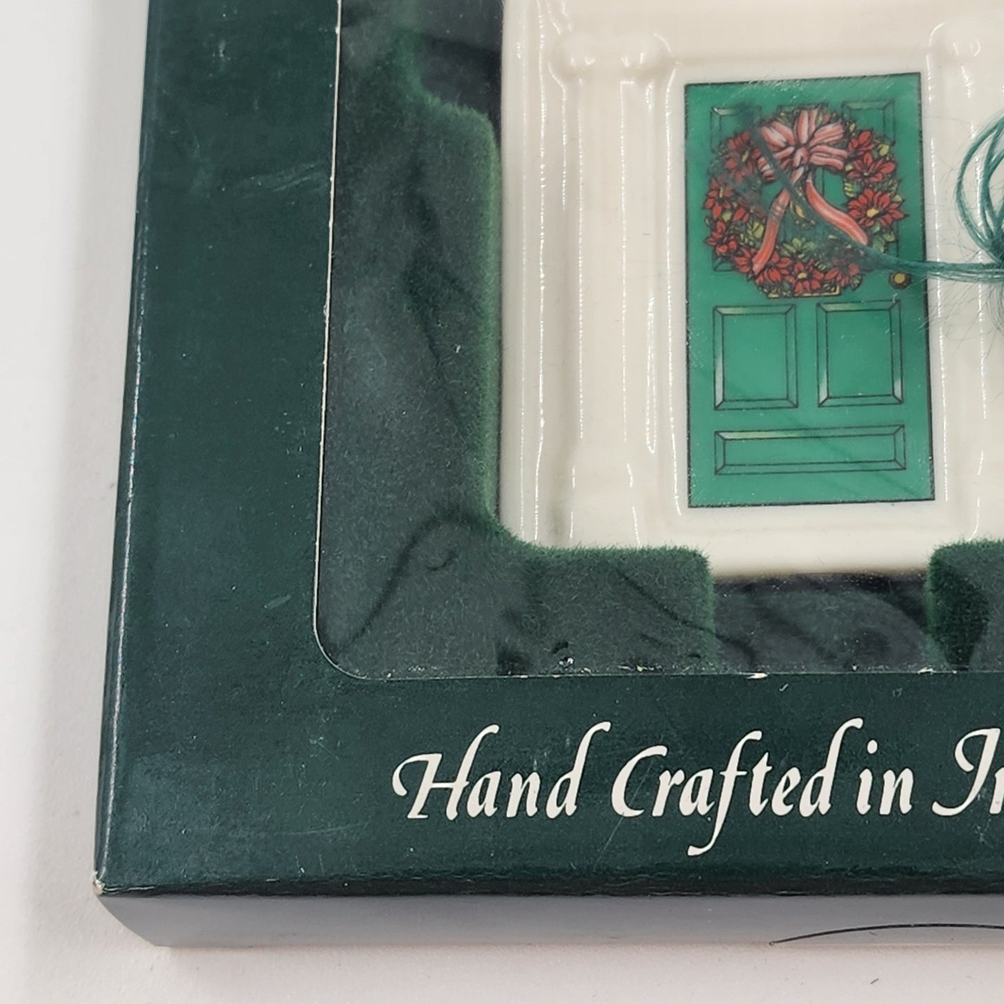 NEW Belleek Dublin Doors Green Christmas Ornament Irish Fine Parian China 2293