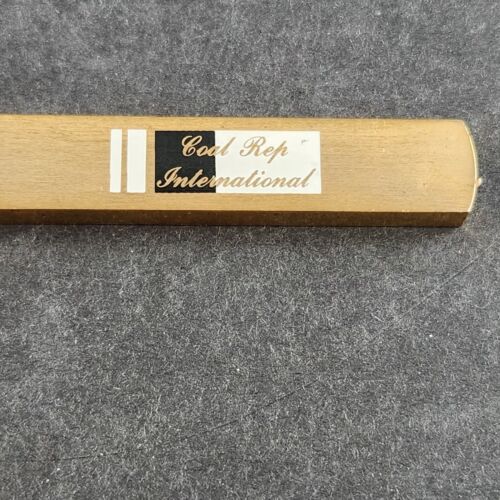 Solid Brass Letter Opener 7” Long Double Edge Vintage Elegant Coal Rep Intl