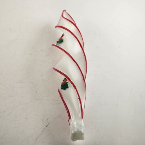 Christmas Swirl Feathered Twist Candles Tapers Stick Wax Red Green Holly Empire