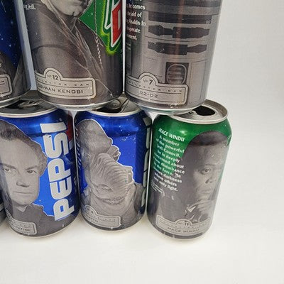 Star Wars Episode 1 The Phantom Menace Mt. Dew Pepsi 24 Empty Can Set 1999