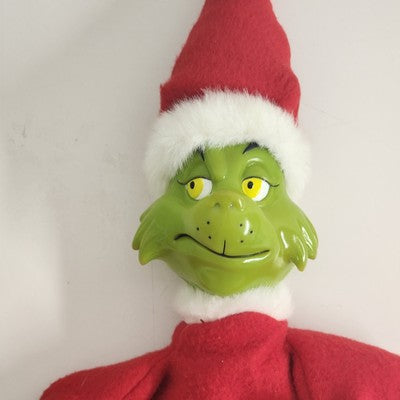 Dr Seuss Grinch Musical Pink Stocking Sock Puppet Vtg 2000