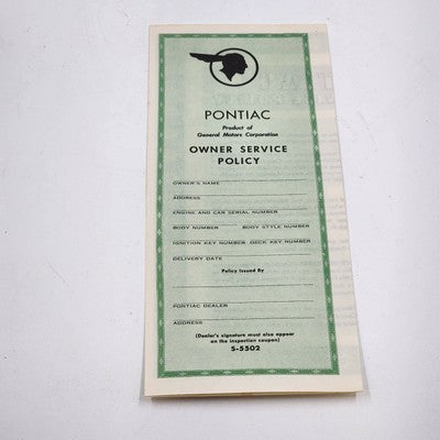 1955 Pontiac Owner's Guide Manual Star Chief Chieftain Wagon Original