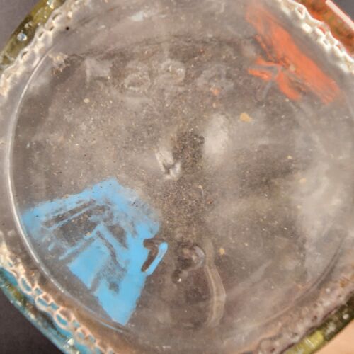 Virginia Dairy Glass Milk Bottle 1 Quart Orange and Blue Logos STOP School Bus
