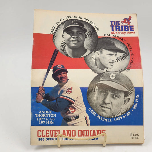 1986 Cleveland Indians Official Souvenir Program vs Chicago White Sox Unscored