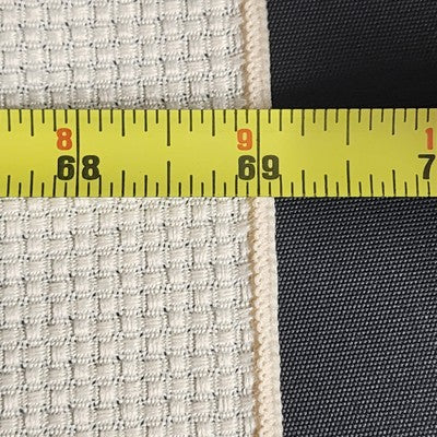 Beige Tablecloth Table Cover with Waffle Woven Weave Pattern Polyester 69" x 52"