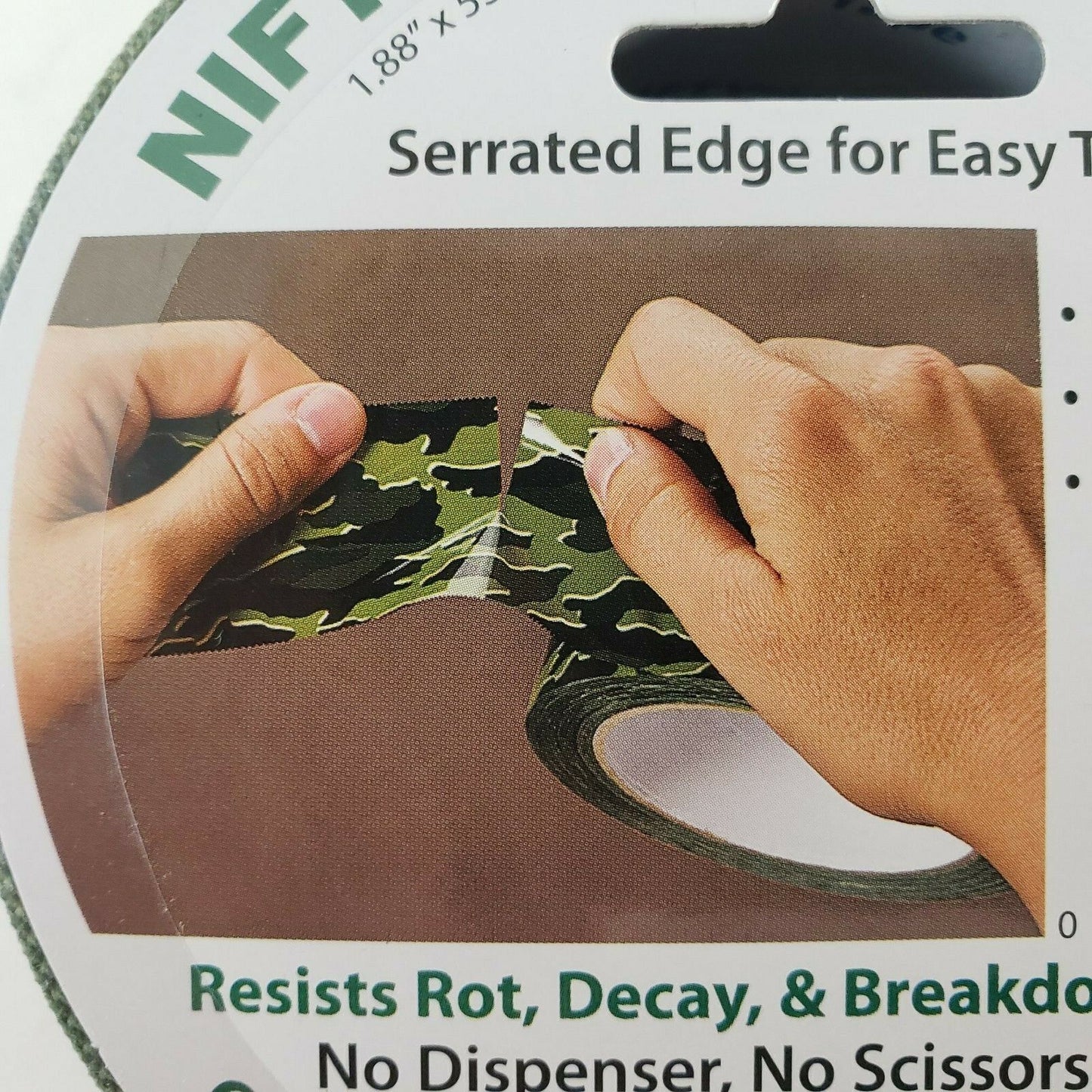 Nifty Camouflage Tape 1.88in x 55yd Easy Tear Heavy Duty Outdoor