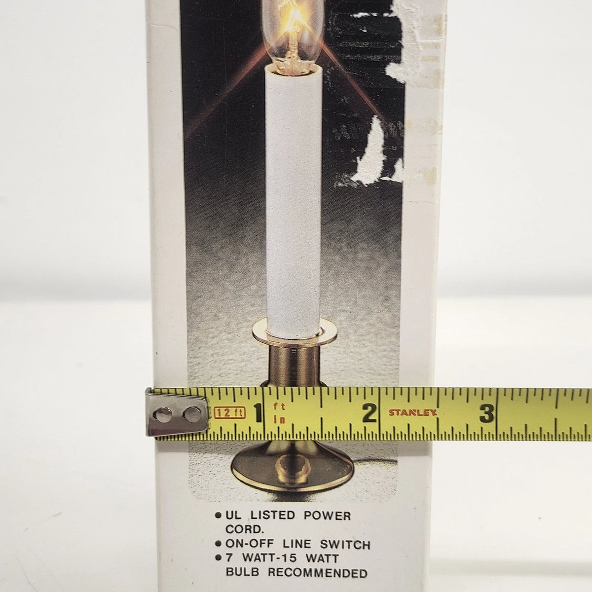 Pair of Electric Candle Lamps Solid Brass Boxed Christmas 7.5" Taiwan