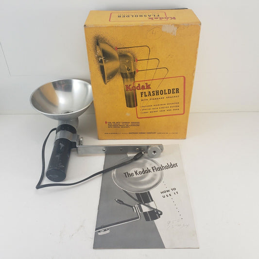 Kodak Flasholder with Standard Bracket Early Flash Attachment for Kodak Cameras