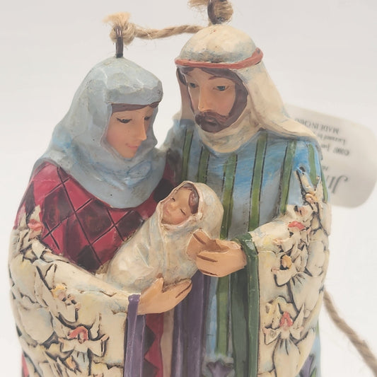 Jim Shore Holy Family Hanging Ornament Christmas Nativity 5" Resin 2007