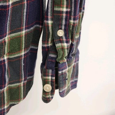 Timberland Men’s Medium Plaid Flannel Shirt Green BlueTimberland Button Down