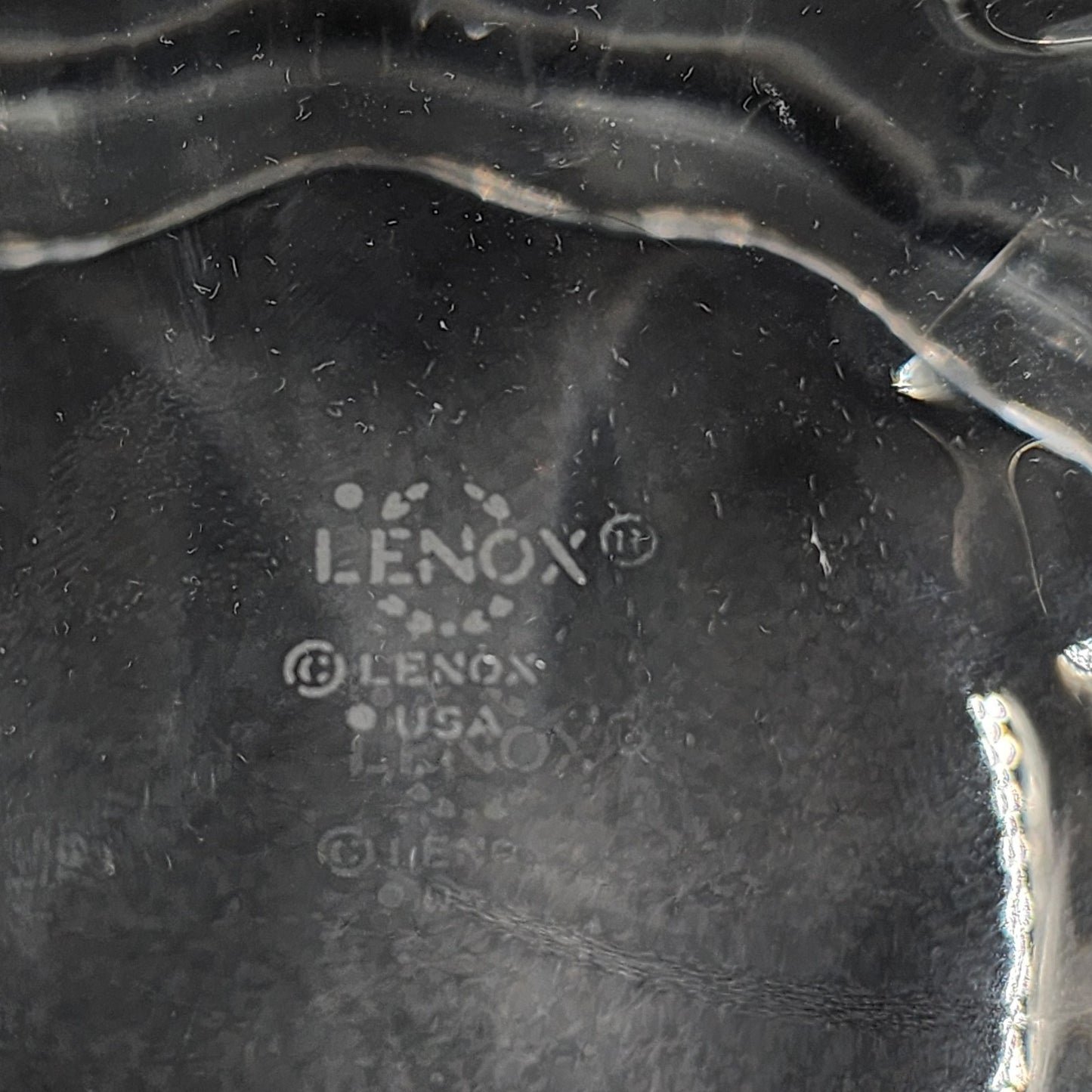 Scalloped Clear Lead Crystal Bowl 5.25" Waterscape Collection by Lenox