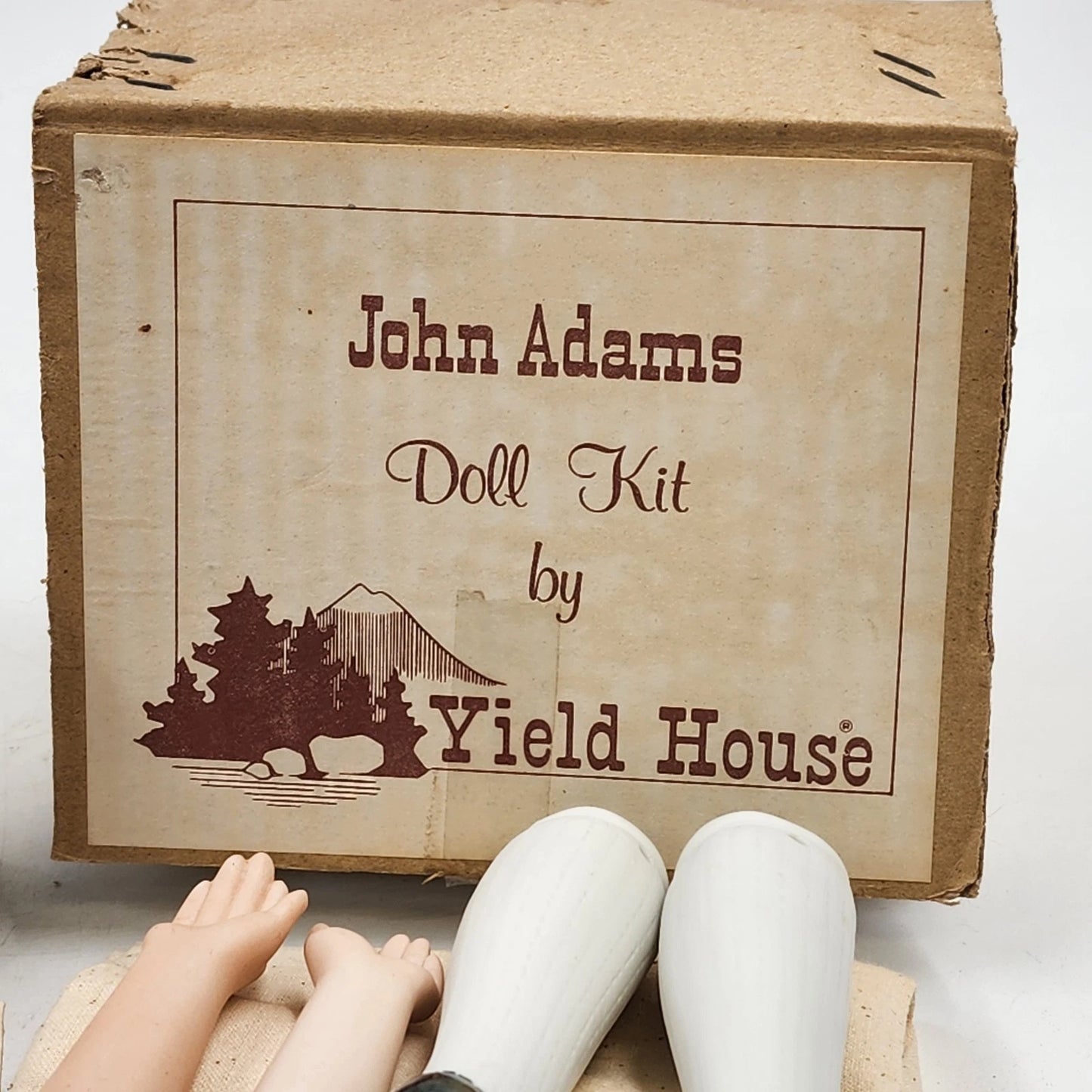 John Adams Doll Kit by Yield House w Head Arms Legs Fabric Pattern Complete