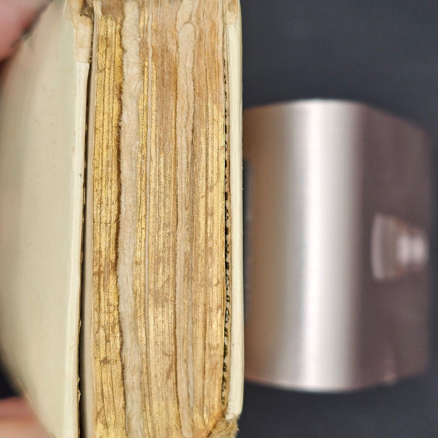 2 Antique 1899 Miniature Prayer Books Holy German Leather Catholic Christian