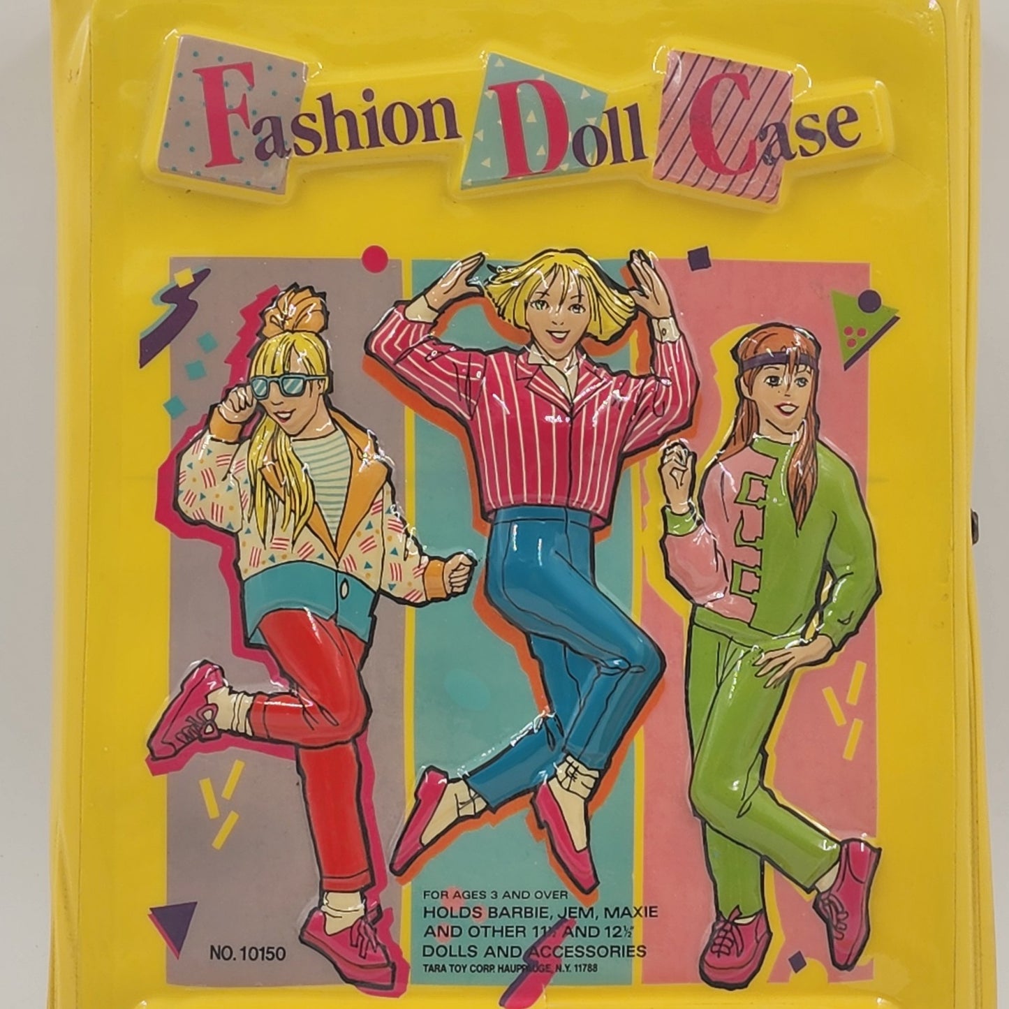 Tara Toy Corp Fashion Doll Case Plastic Carrier Holds Barbie Jem Maxie 12"