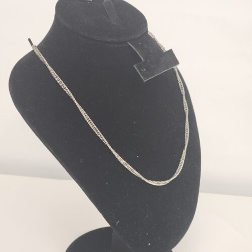 Gold Tone Twisted Rope Chain Necklace 24" Long
