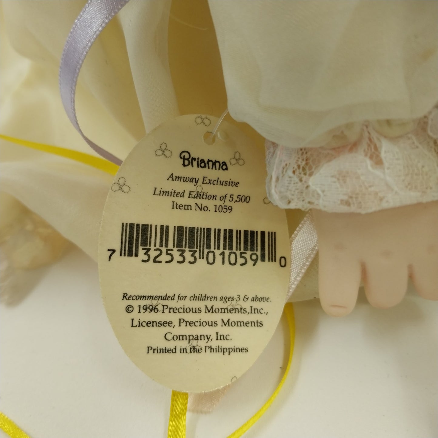 Precious Moment Brianna Doll 1996 Amway Exclusive Edition No. 1059