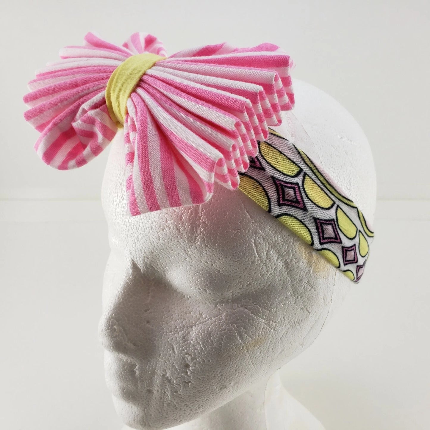 Dr Seuss Pink Bow Headbands 2 Pc Colorful Stretch Hair Wrap Child Adult NEW