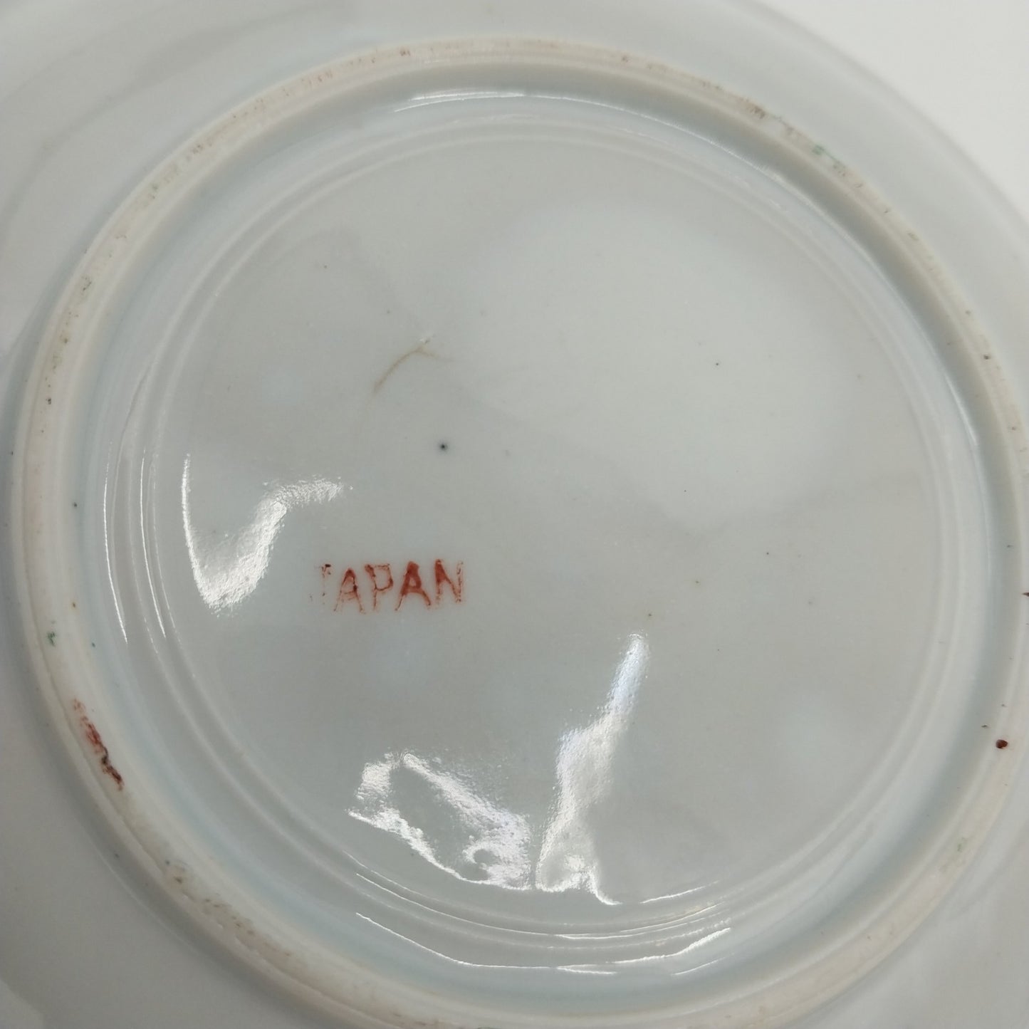 Japanese Kutani Eggshell Porcelain Plate Hand Painted Geisha Floral Garden 6.5"