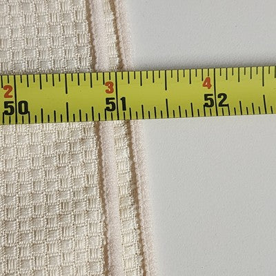 Soft Off White Tablecloth with Waffle Woven Weave Pattern 51" x 71" Rectangle