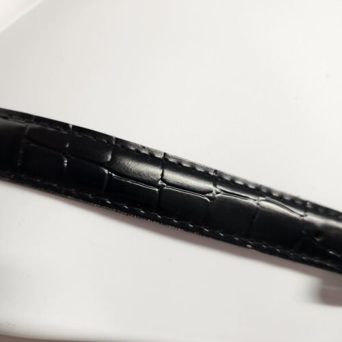 Black Belt With Snakeskin Pattern and Silver Buckle 34" Woman's Size 6 China