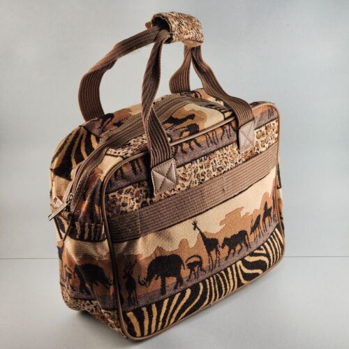 Pioneer Express Tapestry Travel Computer Bag African Safari Motif 13"x5"x10" H