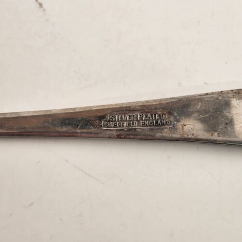 Salad Server Set Fork Spoon Sheffield England Silverplated Vintage 9.25"