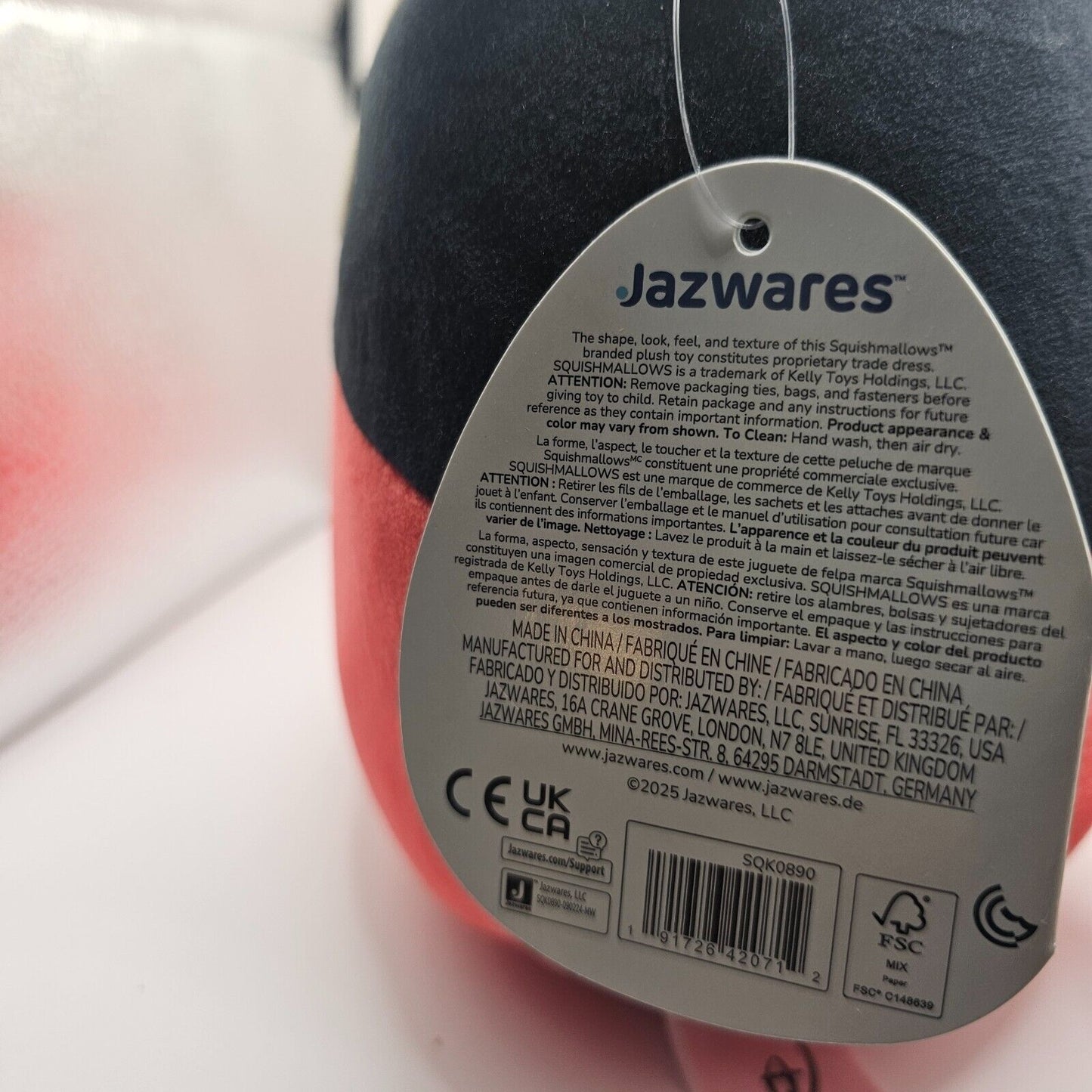 Squishmallows Mickey Mouse Jazwares Disney NEW Baby Red Black 8" NWT