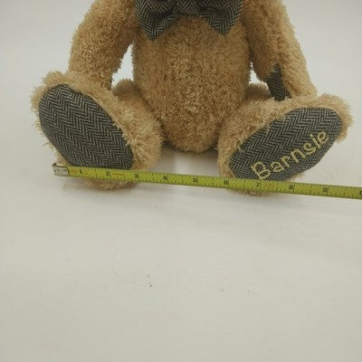 Barnsie in Barnes & Noble Plush Teddy Bear Tan Bow Tie 12" Stuffed Toy Animal