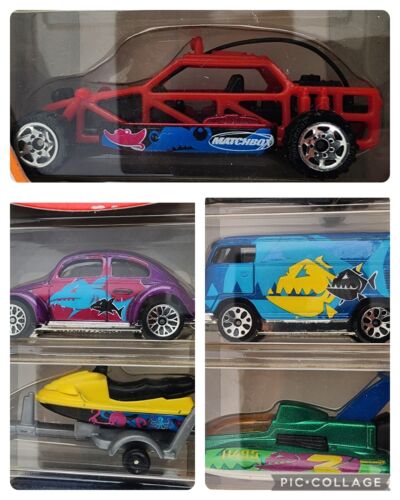 Matchbox Wings 'n Water Diecast 5 pack gift set 2000 Mattel Wheels New VW Bug