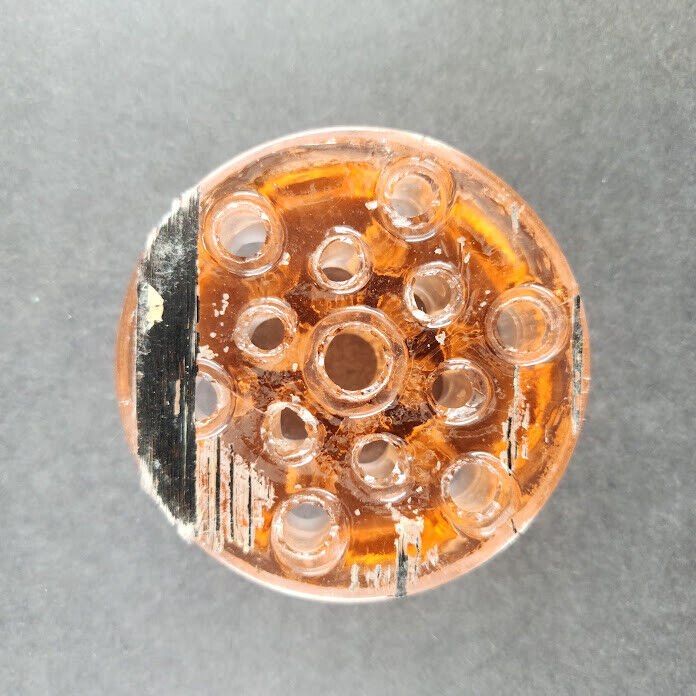 Floral Frog Glass Amber Color Vintage Decortications Floral Arrangements