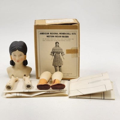 Western Indian Maiden Doll Kit by Yield House Includes Head Arms Legs & Pattern