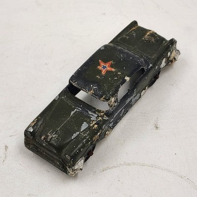 Tootsietoy Army Military Force Service Green Sedan Car Vehicle Toy Vintage 4.25"
