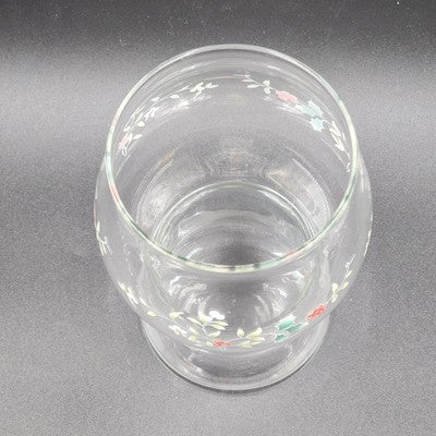 Pfaltzgraff Winterberry 1995 Glass Floating Candle Holder Floral