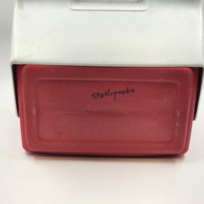 Igloo Red & White Playmate Cooler Large with Sliding Lid Ice Chest August 1979
