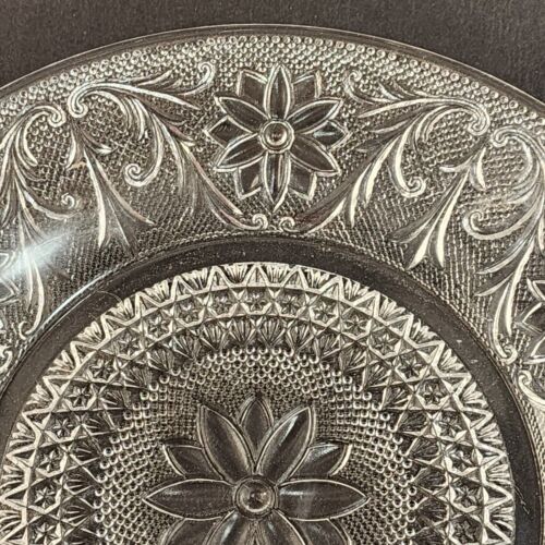 Tiara Clear Sandwich Glass Dinner Plate Indiana Glass 10.25" Diameter Vintage