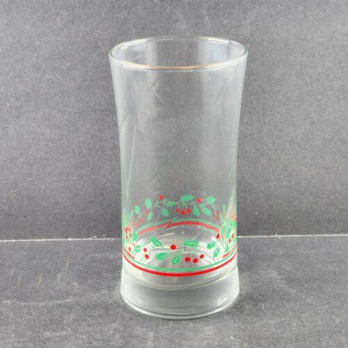 2 Arby's Various Style Glasses Christmas Holiday Holly Berry Cups Vintage